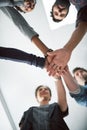 Unity is the secret to their success. a group of creative businesspeople stacking their hands on top of each other. Royalty Free Stock Photo