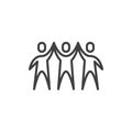 Unity team line icon