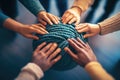 Unity in Volunteering: Hands Together for Community Support and Collaboration Royalty Free Stock Photo