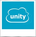 Unity word business concept, photo frame isolated on white Royalty Free Stock Photo