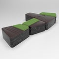 3D-rendering UNIUN seating and planters range 3