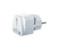 Universal American to European travel adapter converter plug Royalty Free Stock Photo