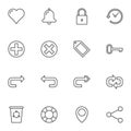 Universal Basic line icons set Royalty Free Stock Photo