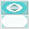 Universal blue invitation card