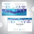 Universal bluish laboratory business card.