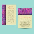 Universal Boho Paisley Greeting Card Templates