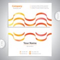 Universal business card - waves textur Royalty Free Stock Photo