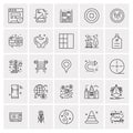 Set of 25 Universal Business Icons Vector