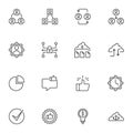 Universal Business line icons set Royalty Free Stock Photo