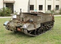 Universal Carrier, also known as Bren Carrier during a Second world war reenactment. It was a light armoured tracked vehicle of t Royalty Free Stock Photo