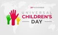Universal Children`s Day Background Illustration Royalty Free Stock Photo