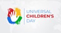 Universal Children`s Day Background Illustration Royalty Free Stock Photo