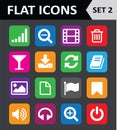 Universal Colorful Flat Icons. Royalty Free Stock Photo
