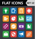 Universal Colorful Flat Icons Royalty Free Stock Photo