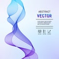 Universal Cover Design with Gradient Blue and Violet Wave Line o