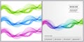 Universal Covers Design with Blue, Green, Pink, Gradient Wave Li Royalty Free Stock Photo