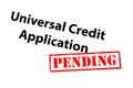 Universal Credit Application Pending