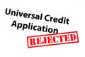 Universal Credit Application Rejected