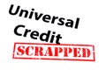 Universal Credit Scrapped Royalty Free Stock Photo