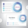 Universal dark blue business card. Royalty Free Stock Photo