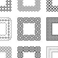 Universal different vector pattern brushes with Royalty Free Stock Photo