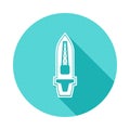 Universal dry cargo ship icon in Flat long shadow. One of Ships collection icon can be used for UI/UX