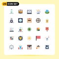 25 Creative Icons Modern Signs and Symbols of earth day, night, website design, beer, speedup