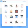 16 Universal Flat Colors Set for Web and Mobile Applications escape, change, label, business, shield