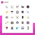 25 Universal Flat Colors Set for Web and Mobile Applications hardware, key, studio lightning, services, analysis