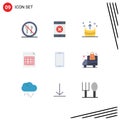 9 Universal Flat Colors Set for Web and Mobile Applications huawei, smart phone, export, phone, excel Royalty Free Stock Photo