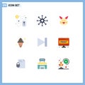 9 Creative Icons Modern Signs and Symbols of party, cream, teamwork, craving, cute