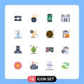 16 Universal Flat Colors Set for Web and Mobile Applications road, start, pot, checkpoint, interface