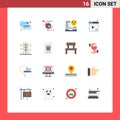 16 Universal Flat Colors Set for Web and Mobile Applications website, plugin, bad, internet, error