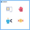 4 Universal Flat Icons Set for Web and Mobile Applications condom, body, valentine, ribbon, human