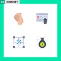 4 Universal Flat Icons Set for Web and Mobile Applications pregnancy, coding, obstetrics, folder, development
