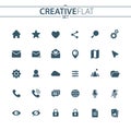 Universal flat icons set for Your Web and Mobile Design Royalty Free Stock Photo