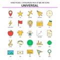 Universal Flat Line Icon Set - Business Concept Icons Design Royalty Free Stock Photo