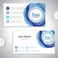 Universal fresh blue business card. Royalty Free Stock Photo