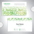 Universal green-white laboratory business card.