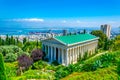 Universal House of Justice at Bahai gardens in Haifa, Israel