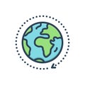 Color illustration icon for Universal, global and world Royalty Free Stock Photo