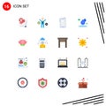 Universal Icon Symbols Group of 16 Modern Flat Colors of china, water, phone, humid, samsung