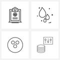 4 Universal Icons Pixel Perfect Symbols of medical, game, report, blood, business