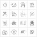 16 Universal Icons Pixel Perfect Symbols of pen, document, lock, design, logistic