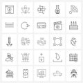 25 Universal Icons Pixel Perfect Symbols of rss, lab, graphic, medical, Christian