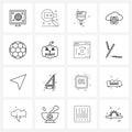 16 Universal Icons Pixel Perfect Symbols of sports, football, pain, seo, gear