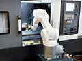 Robotic arm and cnc lathe machine