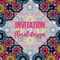 Universal invitation floral abstract style card