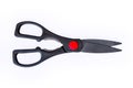 Universal kitchen scissors isolate on a white background close-up. Royalty Free Stock Photo