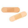 Universal medical antibacterial antiseptic band-aid of human skin color.